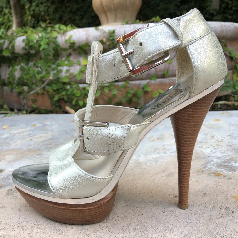 Silver Michael Kors Platform Heels